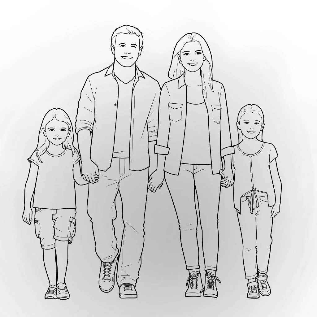 Faceless portrait custom - Minimalist couple art