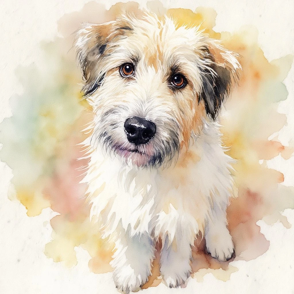 Pet memorial portrait example