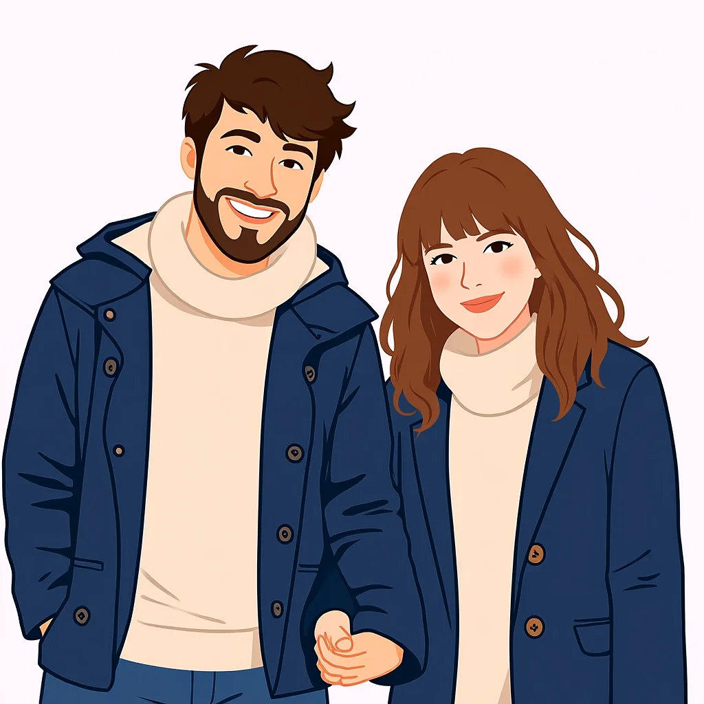 Minimalist couple portrait