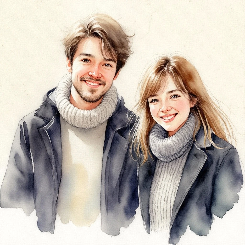 Custom couple portrait